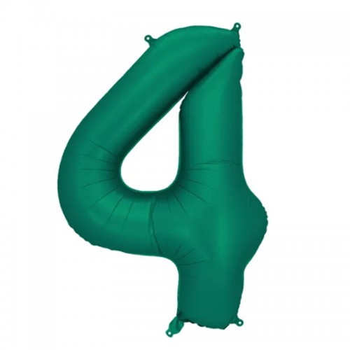 Balão Número 4 Verde Escuro Balão Número 4 Verde Escuro